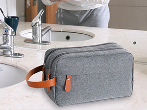 Business trip men's toiletries bag, double-layer large capacity makeup bag